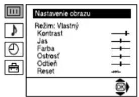 Nastavenie Jazyk/Krajina Automatické ladenie Triedenie programov Označenie programov AV predvolby Ručné ladenie Podrobné nastavenie
