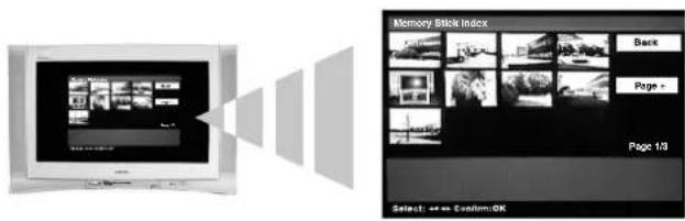 Memory Block Index Back Page + Page 1/3 Select: →→ Confirm:OK