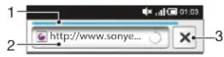 SONY Ericsson Xperia Arc - Search and address bar - 1