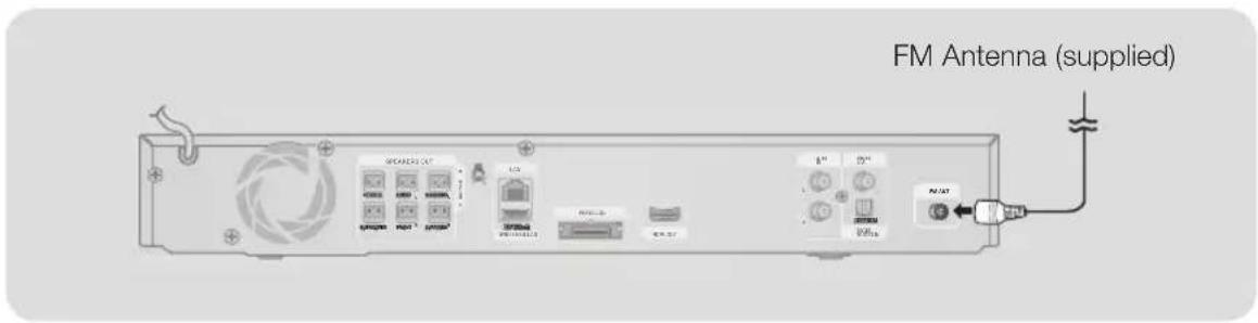 SAMSUNG HT-E4550K - Connecting the FM Antenna - 1