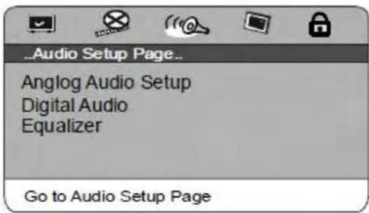 LENCO MDV-15 - Audio Setup Page - 1