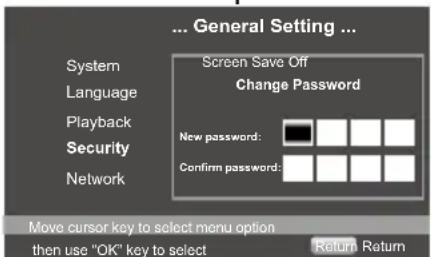 TOSHIBA BDX3100KE - Enter the new password - 1