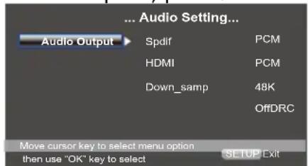 TOSHIBA BDX3100KE - Audio Setting - 1