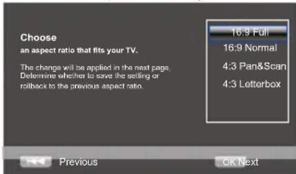 TOSHIBA BDX3100KE - Press OK, enter Aspect ratio setting. - 1