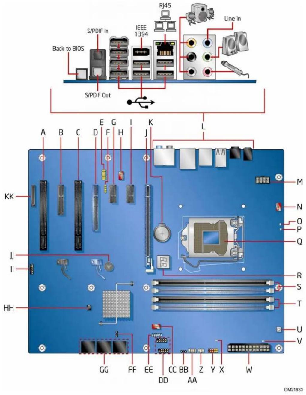 INTEL DP55WG - Desktop Board Components - 1