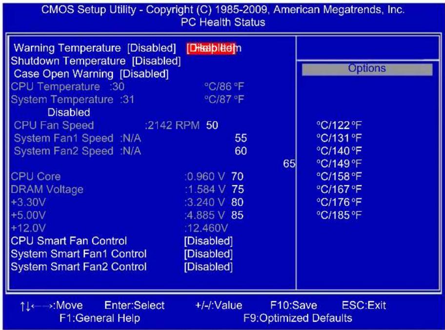 FOXCONN H55A - PC Health Status - 1