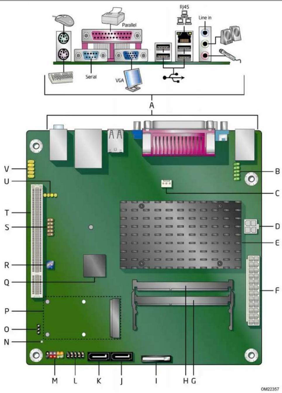 INTEL D525MW - Desktop Board Components - 1