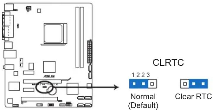 ASUS M4A78LT-M LX - Clear RTC RAM (CLRTC) - 1