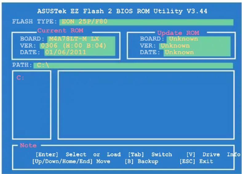 ASUS M4A78LT-M LX - ASUS EZ Flash 2 utility - 2