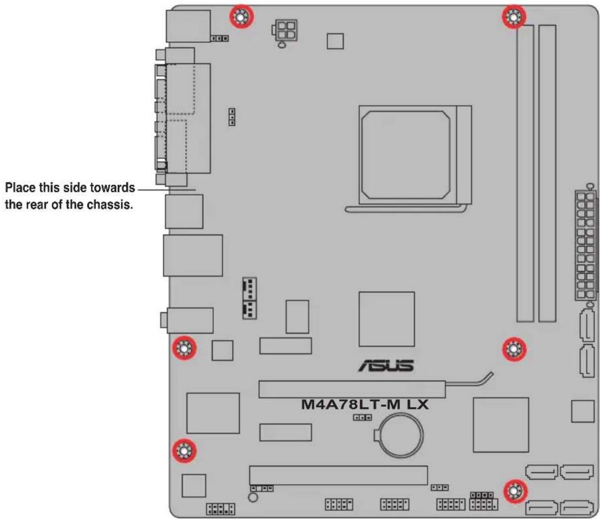 ASUS M4A78LT-M LX - Screw holes - 2
