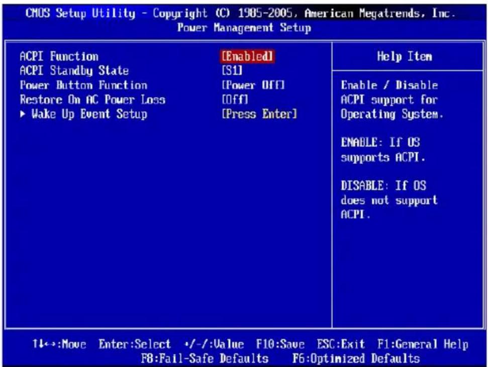 MSI 760GM-E51 FX - POWER MANAGEMENT SETUP - 1