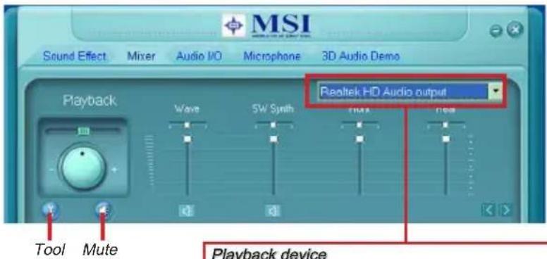MSI 760GM-E51 FX - ■ Playback control - 1