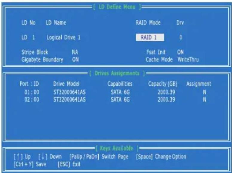 MSI FM2-A75MA-P33 - LD View / LD Define Menu (Creating RAID) - 2