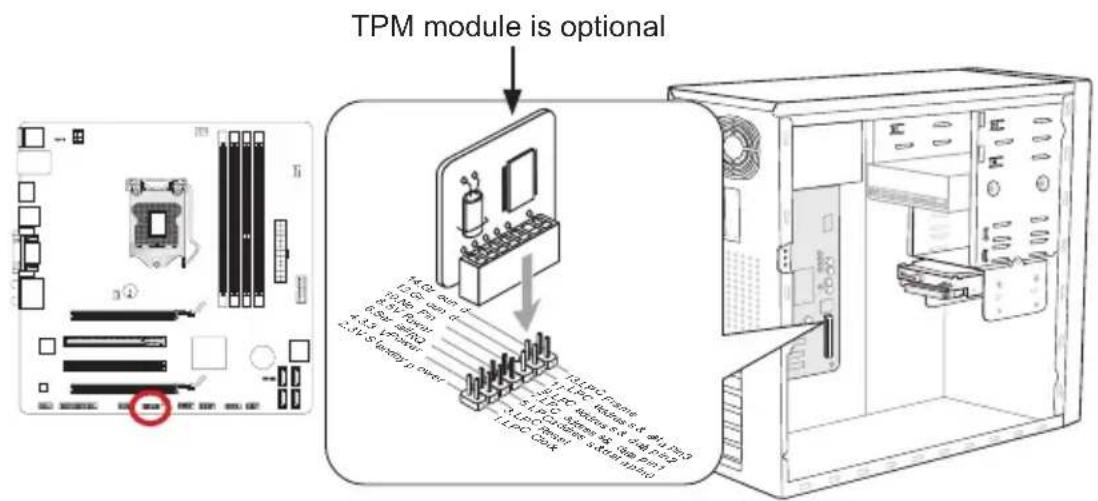 MSI B75MA-G43 - JTPM1: TPM Module Connector - 1