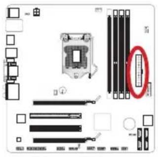 MSI B75MA-G43 - JPWR1: ATX 24-pin Power Connector - 1