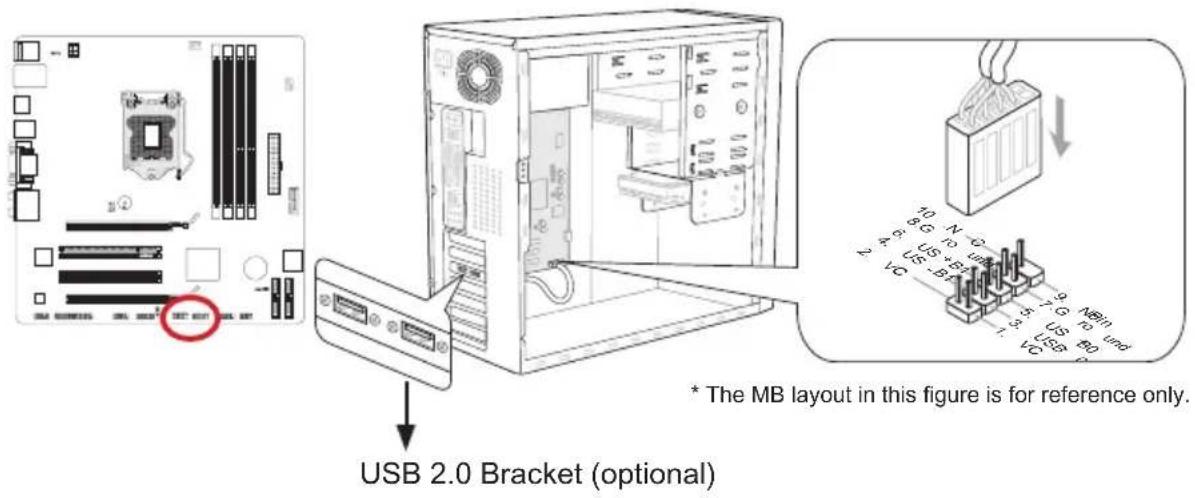 MSI B75MA-G43 - JUSB1\~2: USB 2.0 Expansion Connectors - 1