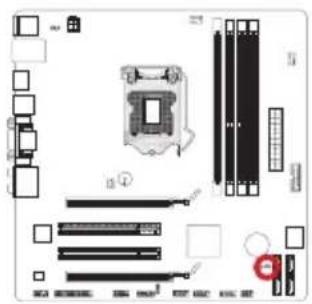 MSI B75MA-G43 - JBAT1: Clear CMOS Jumper - 1