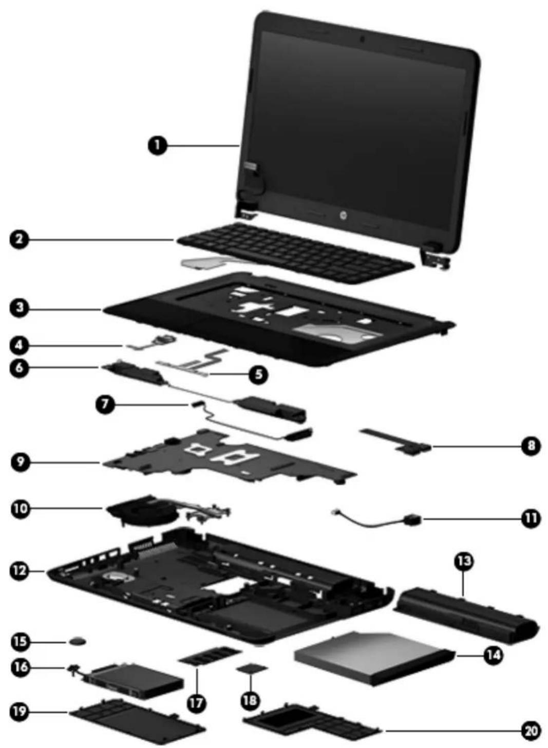 HP CQ58-255EC - Computer major components - 1