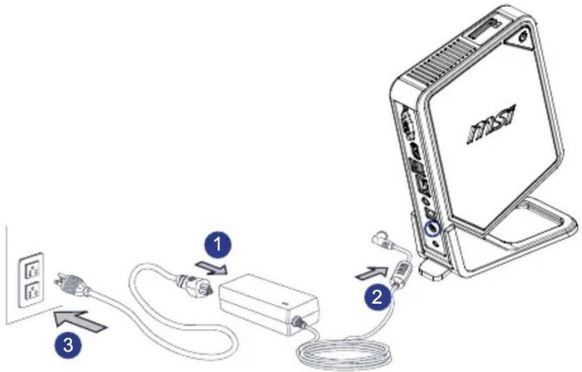 MSI Wind Box DC100-009EU - Connecting the AC Power - 1