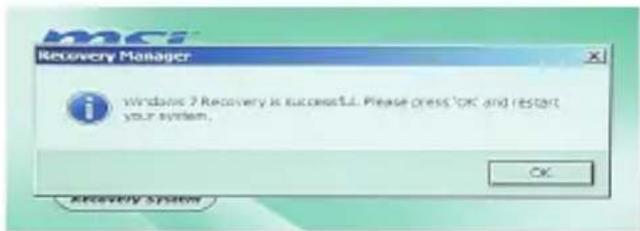 MSI Wind Box DC100-009EU - > Recovering the System with the Recovery Discs - 8