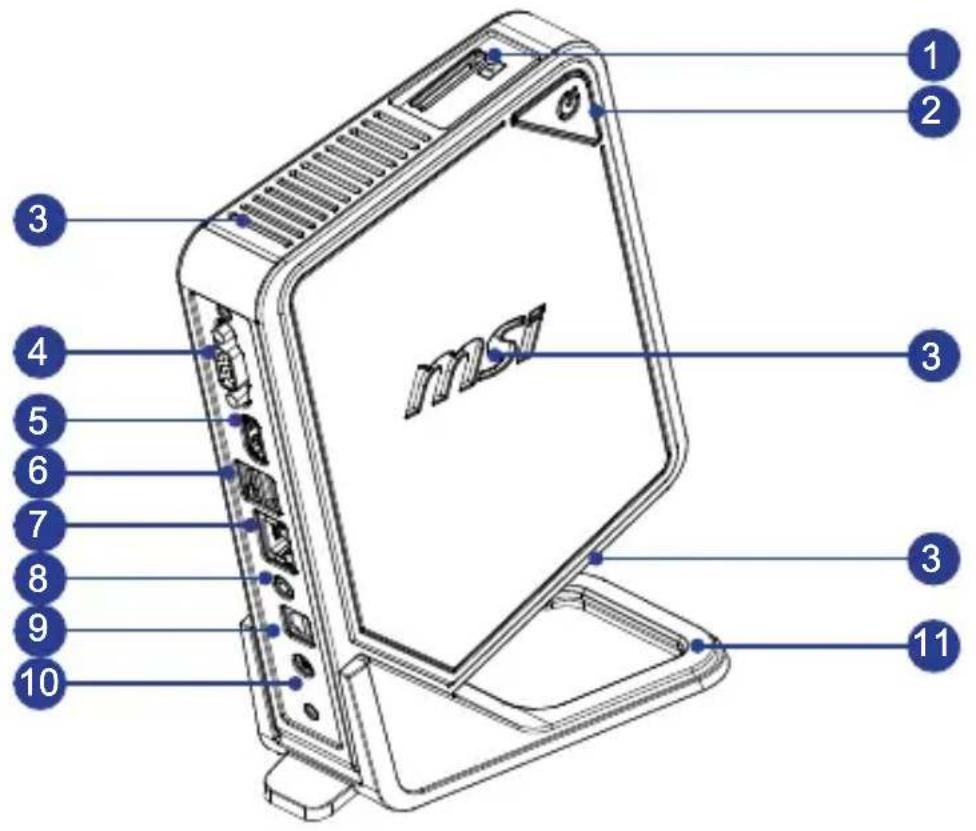 MSI Wind Box DC100-009EU - > Rear View - 1