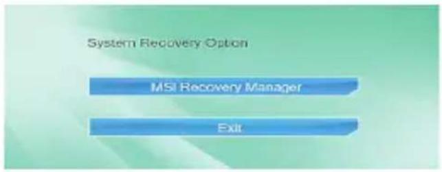 MSI Wind Box DC100-009EU - > Recovering the System with the F3 Hotkey - 2