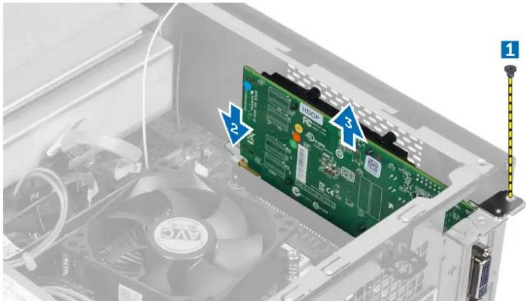 DELL Vostro 270s - Removing the Expansion Card - 1