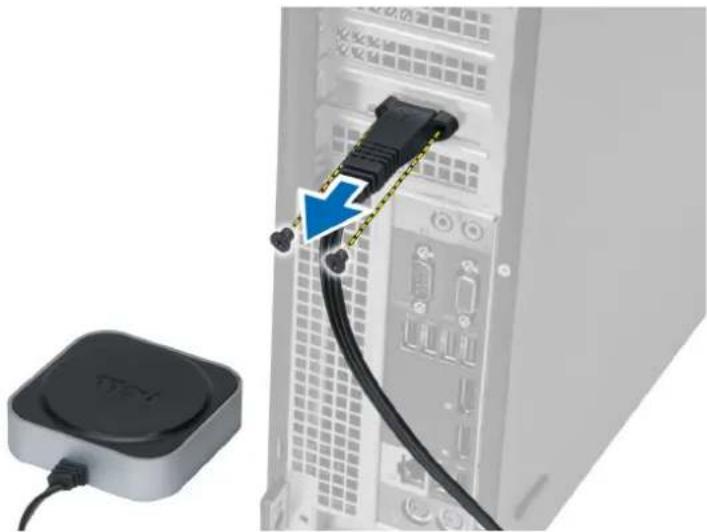 DELL OptiPlex 9010 - Removing The Wireless Local Area Network (WLAN) Card - 1