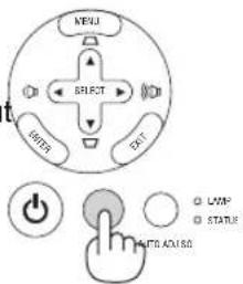 NEC NP500WS - Selecting Default Source - 1