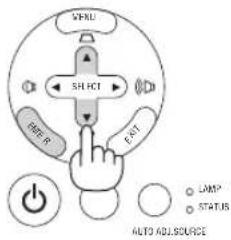 NEC NP500WS - Press the SELECT ▲ or ▼ button with no menus displayed - 2
