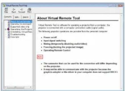 NEC NP310 - Click "Help". - 1