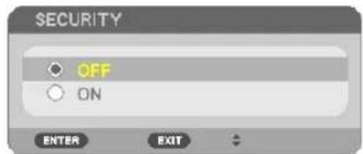 NEC NP310 - To enable the Security function: - 2