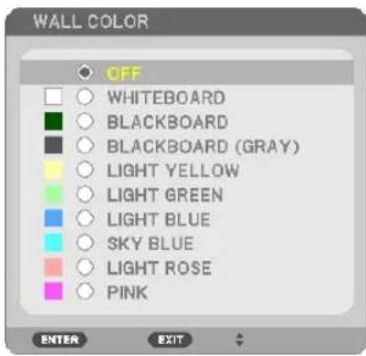 NEC NP310 - Using the Wall Color Correction [WALL COLOR] - 1