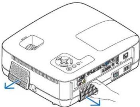 NEC NP310 - To replace the filter (sponge): - 1