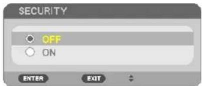 NEC NP410W - To enable the Security function: - 2