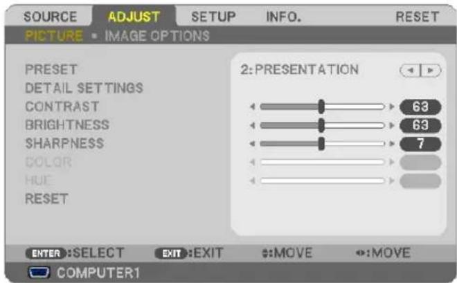 NEC NP410W - ① Using the Menus - 1