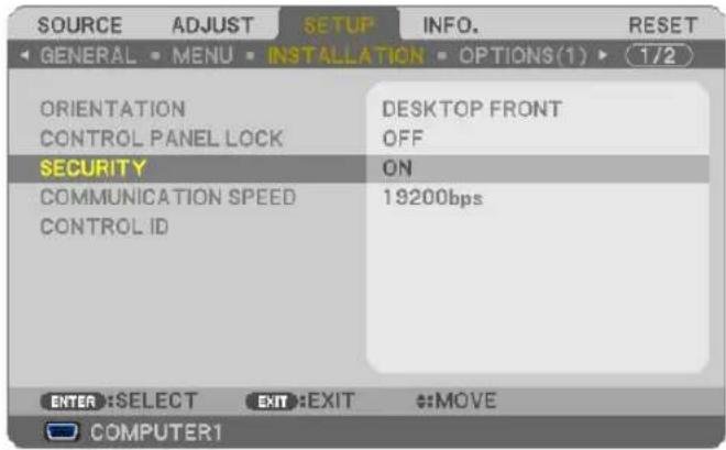 NEC NP410W - Press the MENU button. - 1