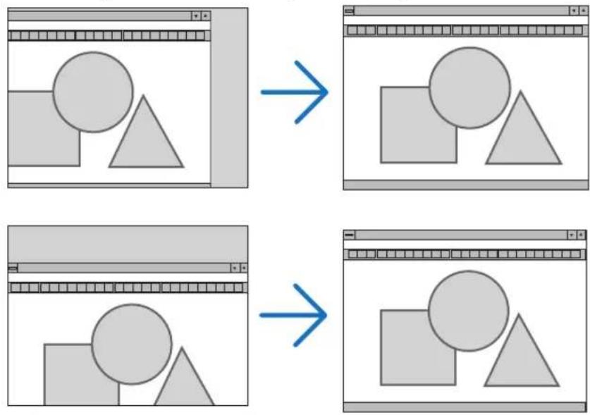 NEC NP410W - Adjusting Horizontal/Vertical Position [HORIZONTAL/VERTICAL] - 1