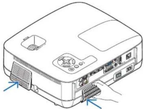 NEC NP410W - Reinstall the new filter cover (2 locations). - 1