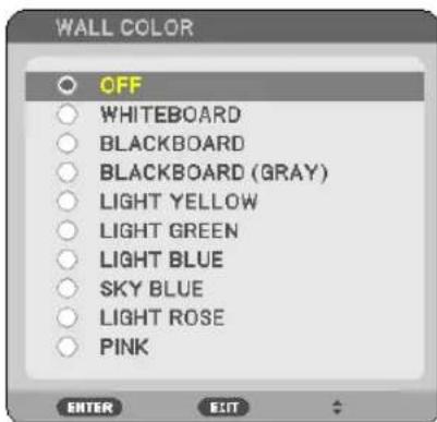 NEC NP215 - Using the Wall Color Correction [WALL COLOR] - 1