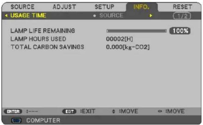 NEC NP215 - ⑤ Checking Energy-Saving Effect [CARBON METER] - 1