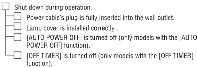 NEC NP215 - Power - 2