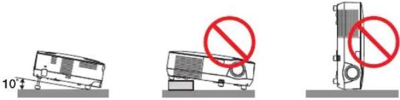 NEC NP215 - Place the projector in a horizontal position - 1