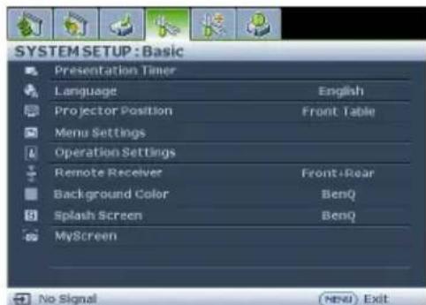 BENQ MS510 - Using the menus - 3