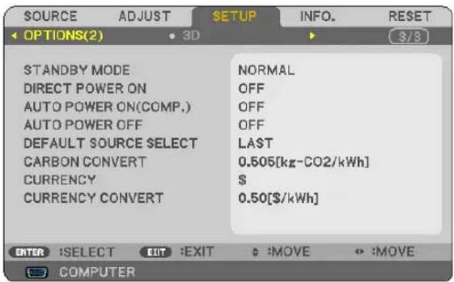 NEC NP-V300X - [OPTIONS(2)] - 1