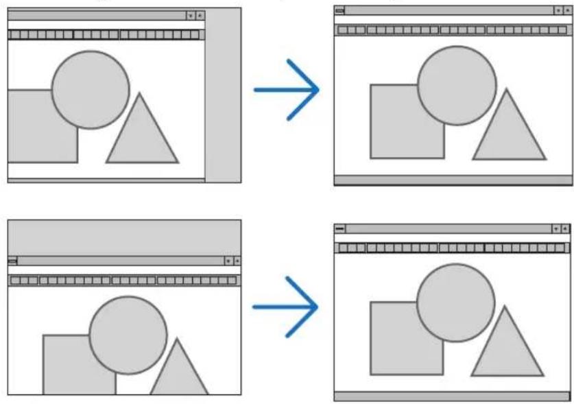 NEC NP-V300X - Adjusting Horizontal/Vertical Position [HORIZONTAL/VERTICAL] - 1