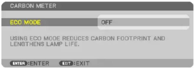 NEC PA550W - Turning On / Off Eco Message [ECO MESSAGE] - 2