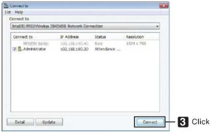 NEC PA550W - Click the Meeting Name to participate, and click [Connect]. - 1