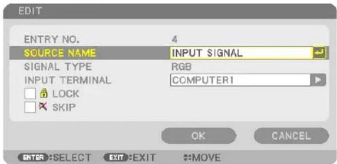 NEC PA550W - Use the ◀, ▶, ▲, or ▼ to select [ENTRY LIST] and press the ENTER button. - 3