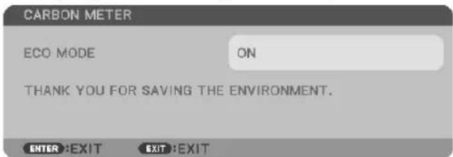 NEC PA550W - Turning On / Off Eco Message [ECO MESSAGE] - 1